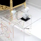 Tables design en plexiglass coloré made in Italy, Spinoso Viadurini