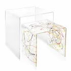 Tables design en plexiglass coloré made in Italy, Spinoso Viadurini