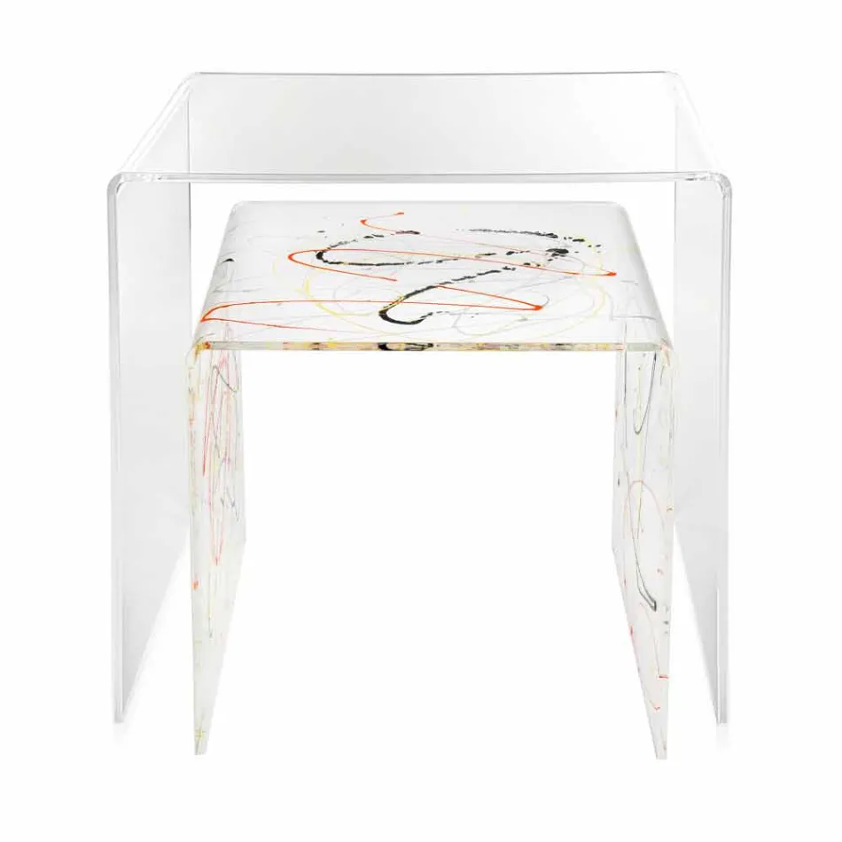 Tables design en plexiglass coloré made in Italy, Spinoso Viadurini