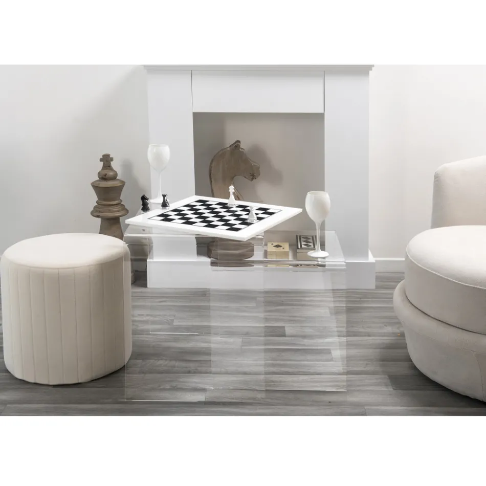 Tables basses design en plexiglas coloré produites en Italie, Spinoso Viadurini