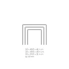 Tables Basses de Salon en Cristal Acrylique Minimal Transparent 3 Pièces - Cecco Viadurini