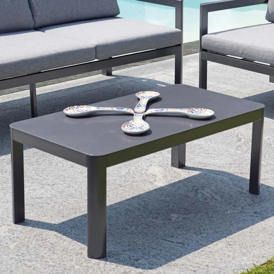Table de jardin 100x55 cm en aluminium avec différentes finitions - Mickey Mouse Viadurini