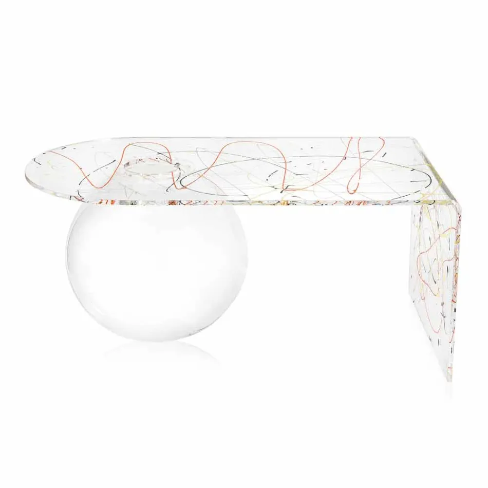 Table de bridge moderne en plexiglas fabriquée en Italie, Bolly Viadurini