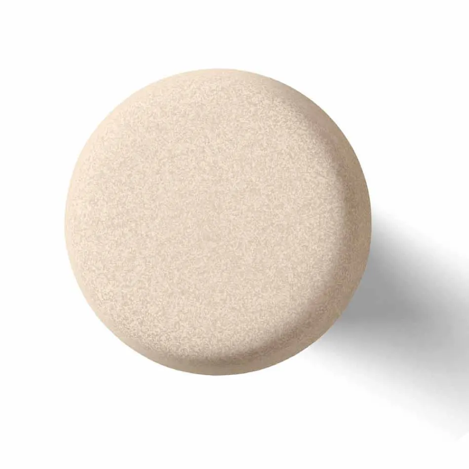 Table basse d'extérieur haute en polyéthylène avec plateau rond Made in Italy - Desmond Viadurini