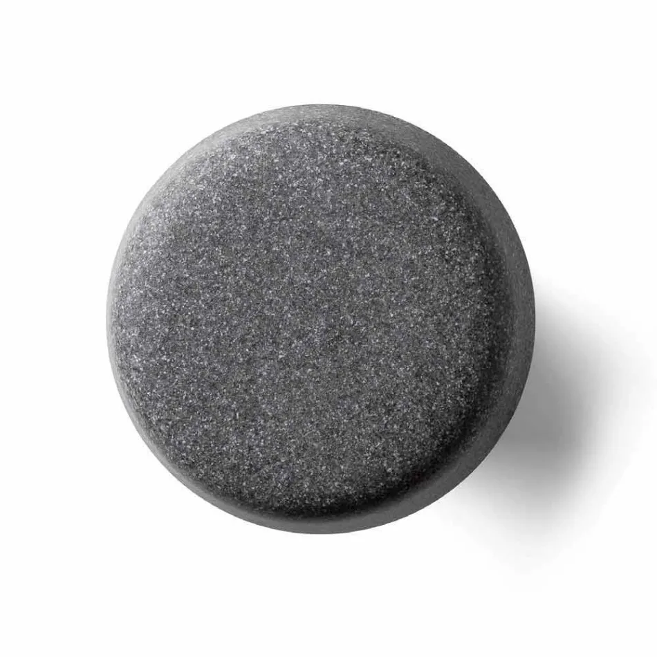 Table basse d'extérieur haute en polyéthylène avec plateau rond Made in Italy - Desmond Viadurini