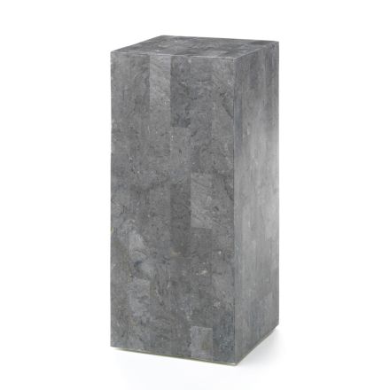 Table basse haute en finition gris pierre fossile - Floride Viadurini