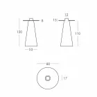 Slide Peak table haute (H120) en polyéthylène et verre fabriqué en Italie Viadurini