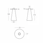 Slide Peak table haute (H120) en polyéthylène et verre fabriqué en Italie Viadurini