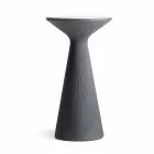 Table basse d'extérieur haute ronde en polyéthylène et HPL Made in Italy - Desmond Viadurini