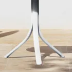 Table de bar d'extérieur avec 3 pieds inclinables en aluminium en 2 finitions - Filomena Viadurini