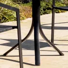 Table de bar d'extérieur avec 3 pieds inclinables en aluminium en 2 finitions - Filomena Viadurini