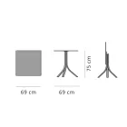 Table de bar d'extérieur avec 3 pieds inclinables en aluminium en 2 finitions - Filomena Viadurini