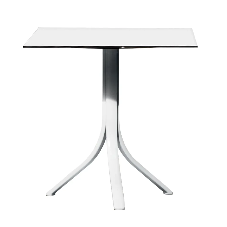 Table de bar d'extérieur avec 3 pieds inclinables en aluminium en 2 finitions - Filomena Viadurini