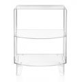 Table de chevet basse en plexiglas transparent Made in Italy - Alamain