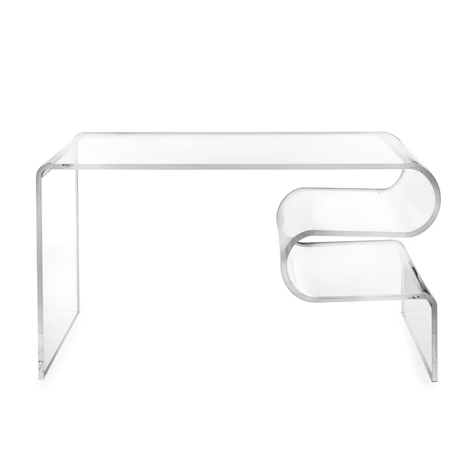 Table basse Dennis en plexiglas transparent, fabriquée en Italie Viadurini