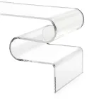 Table basse Dennis en plexiglas transparent, fabriquée en Italie Viadurini