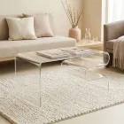 Table basse Dennis en plexiglas transparent, fabriquée en Italie Viadurini