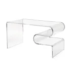 Table basse Dennis en plexiglas transparent, fabriquée en Italie Viadurini