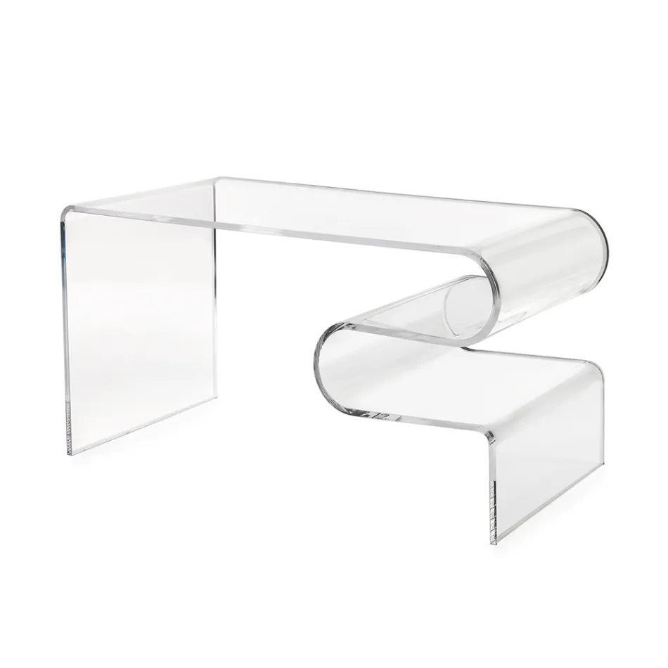 Table basse Dennis en plexiglas transparent, fabriquée en Italie Viadurini