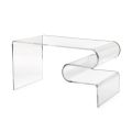 Table basse Dennis en plexiglas transparent, fabriquée en Italie