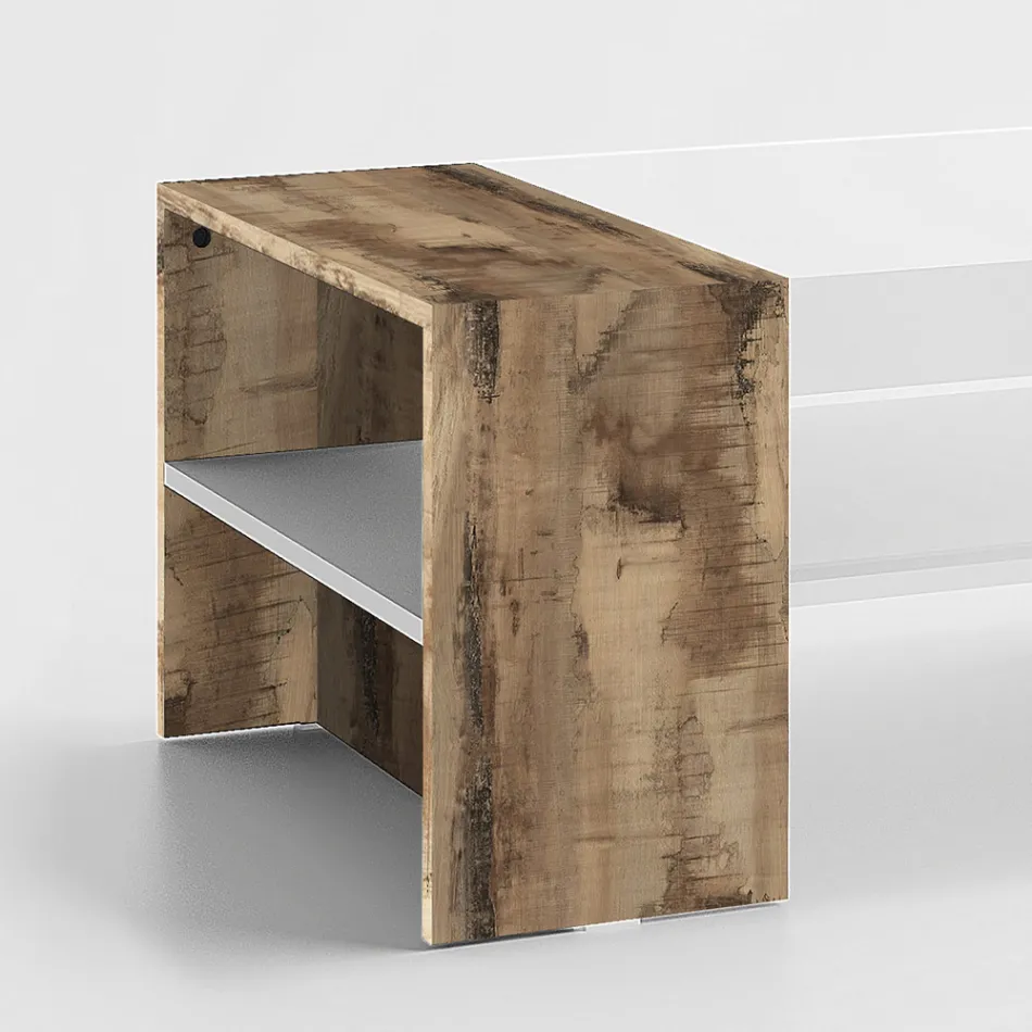 Table basse de salon en bois blanc 3 finitions - Rames Viadurini