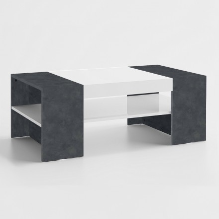Table basse de salon en bois blanc 3 finitions - Rames Viadurini