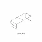 Table Basse de Salon en Verre Transparent Cantilever - Discount Viadurini