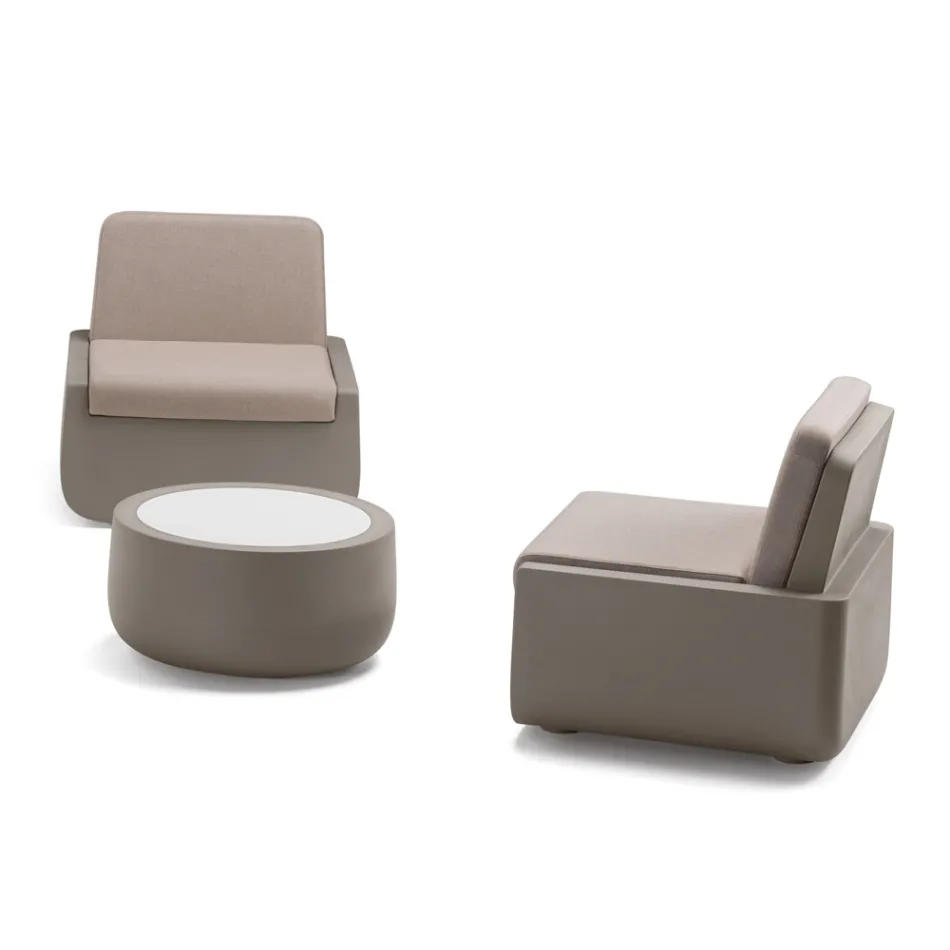 Table basse d'extérieur design en HPL et polyéthylène fabriquée en Italie - Belida Viadurini