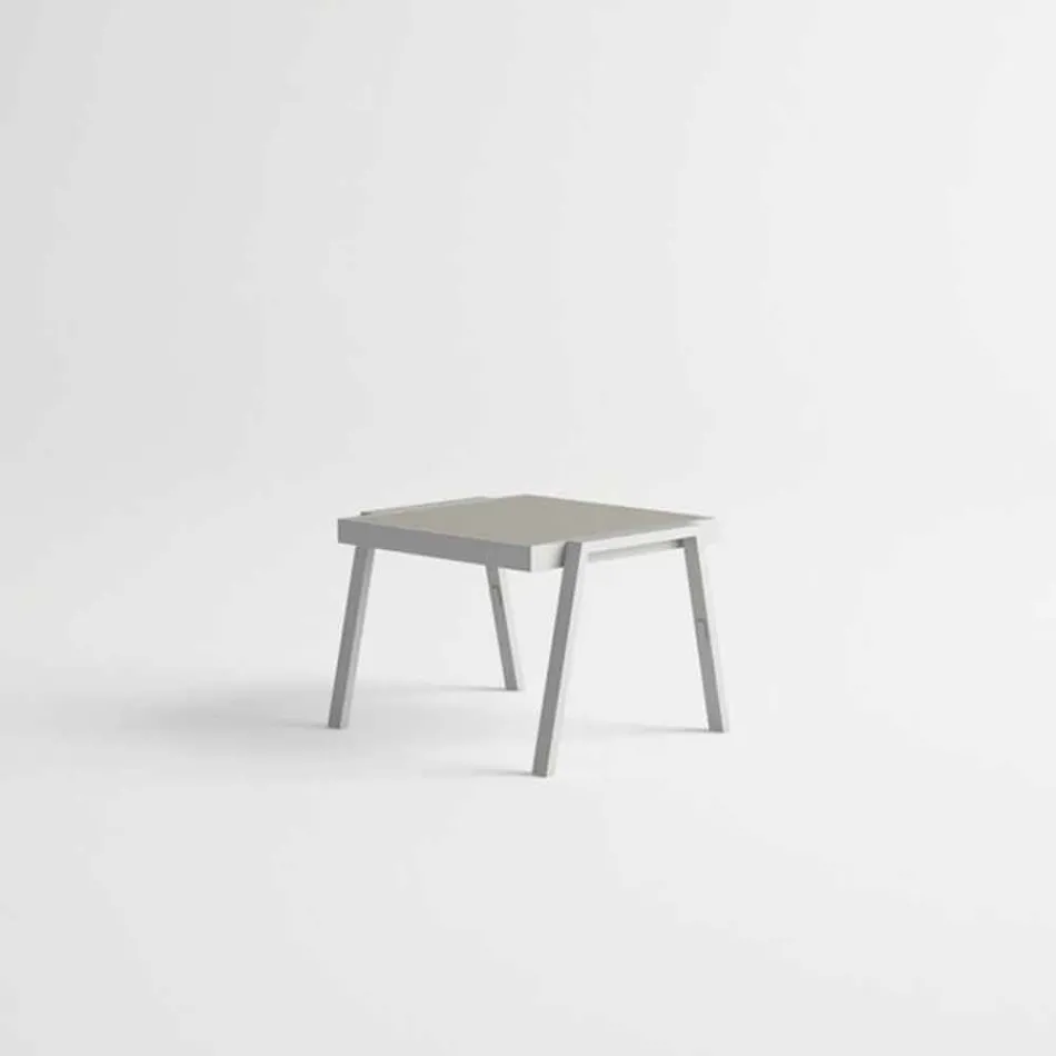 Table basse d'extérieur moderne en aluminium et stratifié - Carmine2 Viadurini