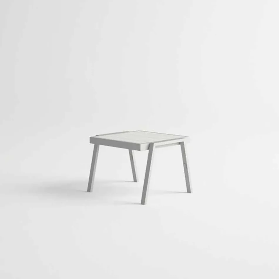 Table basse d'extérieur moderne en aluminium et stratifié - Carmine2 Viadurini
