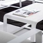 Table basse d'extérieur en aluminium peint blanc ou anthracite - Aniello Viadurini
