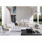 Table basse d'extérieur en aluminium peint blanc ou anthracite - Aniello Viadurini