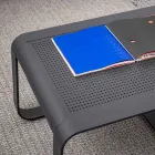 Table basse d'extérieur en aluminium peint blanc ou anthracite - Aniello Viadurini