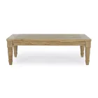 Table basse d'extérieur en bois de teck avec finition rustique, Homemotion - Ronak Viadurini