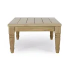 Table basse d'extérieur en bois de teck avec finition rustique, Homemotion - Ronak Viadurini
