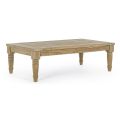 Table basse d'extérieur en bois de teck finition rustique, Homemotion - Ronak