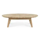Table basse d'extérieur en teck avec plateau ovale, Homemotion - Ricardo Viadurini