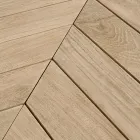 Table basse d'extérieur en teck avec plateau ovale, Homemotion - Ricardo Viadurini