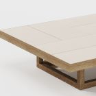 Table basse de jardin avec plateau en dalles de grès Made in Italy - Bresson Viadurini