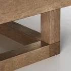 Table basse de jardin avec plateau en dalles de grès Made in Italy - Bresson Viadurini