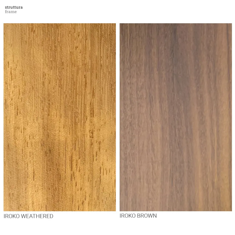 Table basse de jardin avec plateau en dalles de grès Made in Italy - Bresson Viadurini