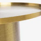 Table Basse Design en Acier Plaqué Laiton - Kakta Viadurini