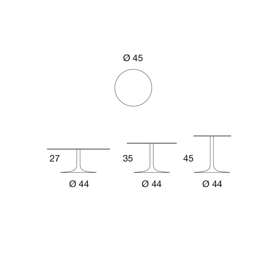 Table Basse Basse en Métal et Céramique de Différentes Tailles - Amereo Viadurini