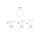 Table Basse Basse en Métal et Céramique de Différentes Tailles - Amereo Viadurini