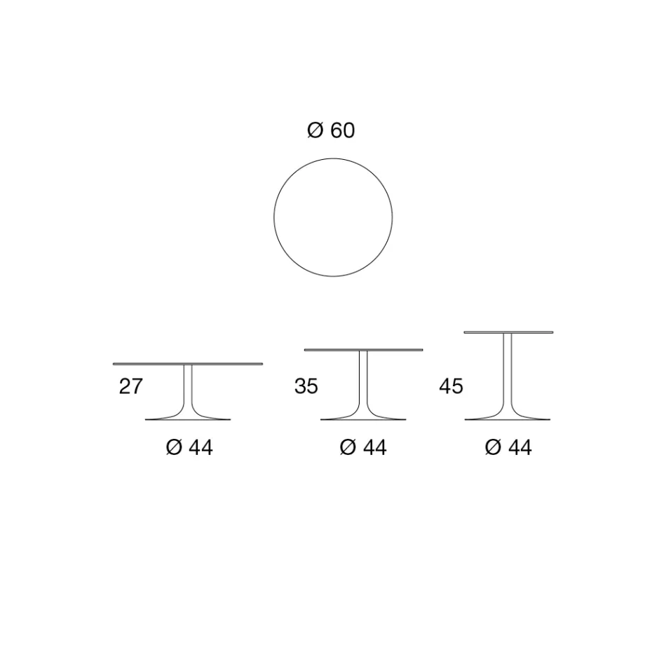 Table Basse Basse en Métal et Céramique de Différentes Tailles - Amereo Viadurini