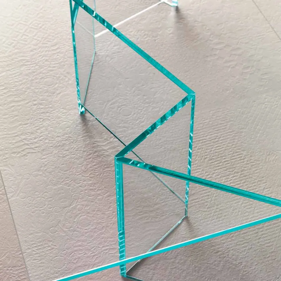 Table basse en verre extra-clair 2 tailles Made in Italy - Random Viadurini