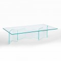 Table basse en verre extra-clair 2 tailles Made in Italy - Random