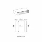 Table basse de salon en verre fumé et tiroirs en bois 3 tailles - Mantra Viadurini
