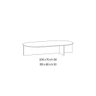 Table basse Laris en verre bronze au design raffiné, fabriquée en Italie Viadurini