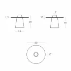 Slide Peak table basse (H50) en polyéthylène et verre fabriqué en Italie Viadurini